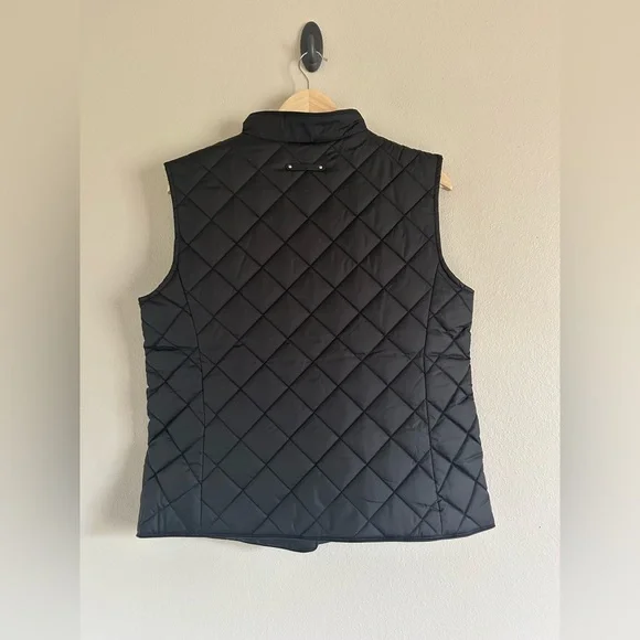 RALPH LAUREN QUILTED STANDUP COLLAR Black  SIZE Medium - Picture 2 of 6